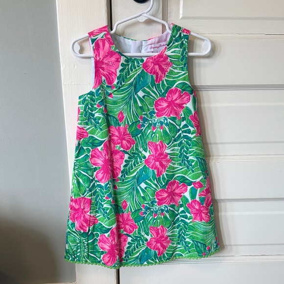 Tommy Bahama Other - Tommy Bahama Kids Tropical Green and Pink Dress
